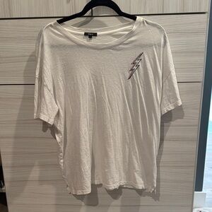 RAILS White Tee Lightning Bolt Accent